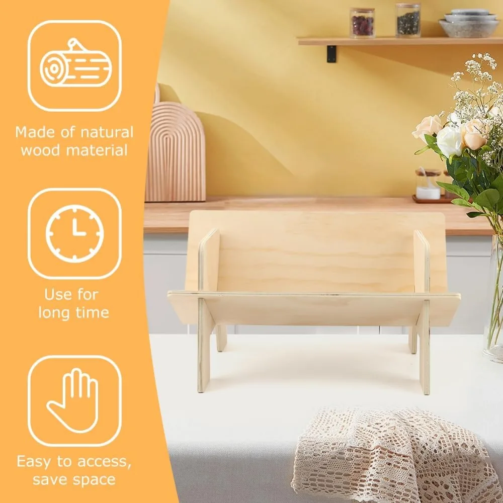 Wooden Tabletop Bookshelf, Tabletop Mini Bookcase Desk Storage Magazine Holder CD Rack, Desk Book Organizer in Living Room Offic