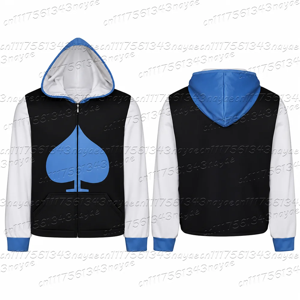 Willyacos Lancer Costume Deltarune Hoodie Cosplay Costume Video Game Zip Up Sweatshirt Men Women Autumn Adult/Kids Pullover Top