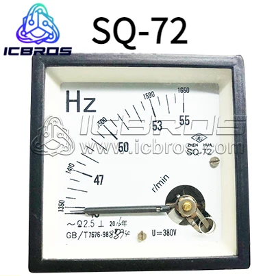 

Инструмент SQ72 указательного типа Частотный измеритель/Тахометр 45-55 Гц 1350-1650об/мин 380 В