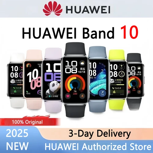 Imagen 1 del producto 2025 NUEVO HUAWEI Band 10 Smartwatch Original Compatible con IOS y Android, seguimiento del sueño, monitor de salud, batería de 14 días li