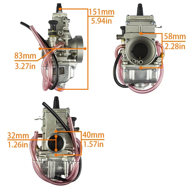 TM32 32mm Flat Slide Motorcycle Carburetor For Mikuni Honda CR250 Kawasaki KX125 KX150 TM TMX 50-650cc 2/4 Stroke Engine Carb
