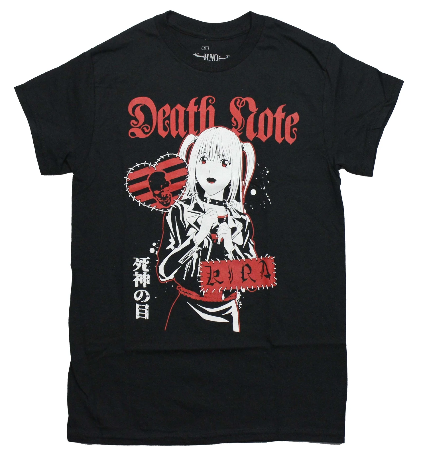 Death Note nueva camiseta para adultos Misa Amane corazón cosido sobre el nombre de Kira