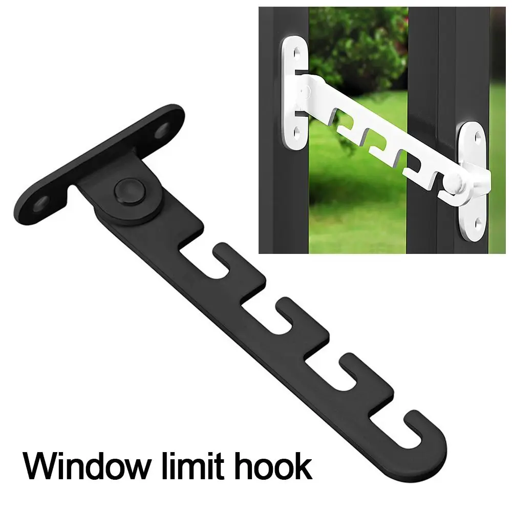 

Durable Metal Window Blocking Lock Windproof Multiple Gears Window Position Stopper Adjustable Fixator Children Safety Lock