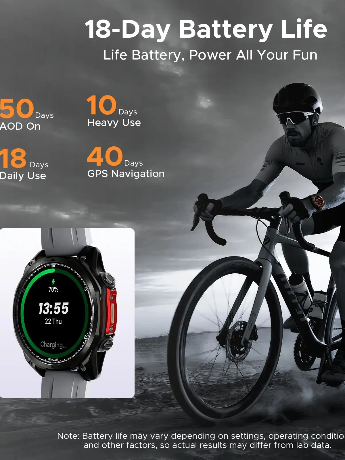 DOOGEE ANYWISE W1 PRO AI Smartwatch 5ATM IP68 Waterbestendigheid 1,43 " AMOLED-display GPS-tracking Sporthorloge met offline kaarten - afbeelding 2