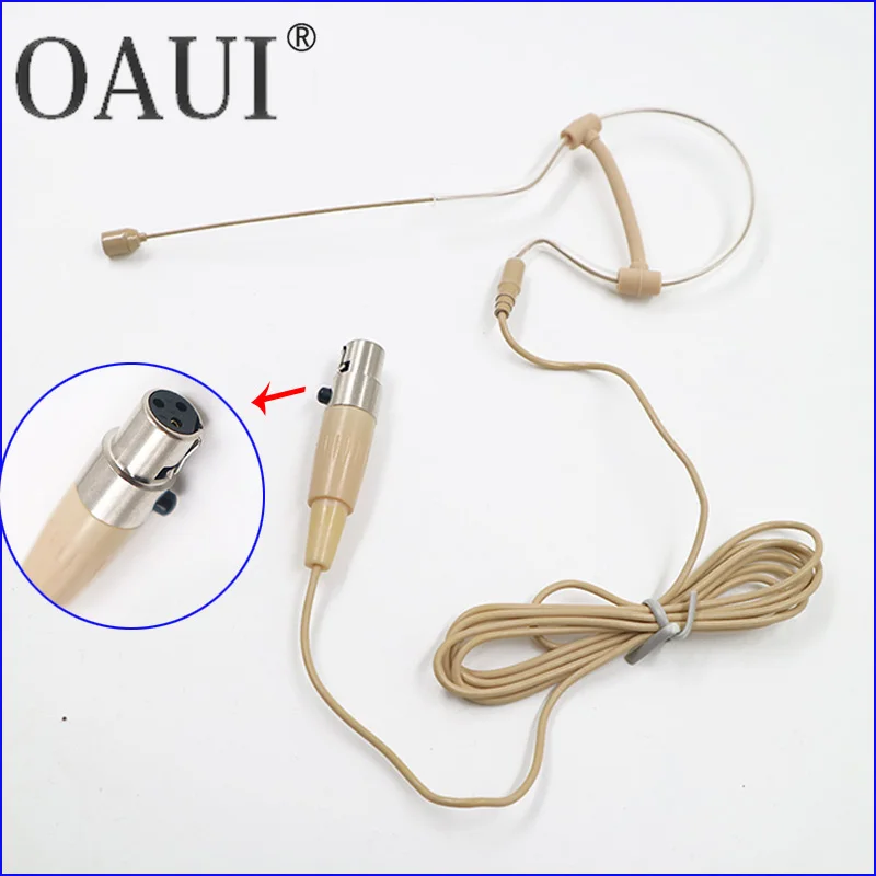 

Single Ear Hook Omni-directional Condenser Headset Microphone for AKG Samson Wireless System Mini TA3F XLR 3Pin Connector