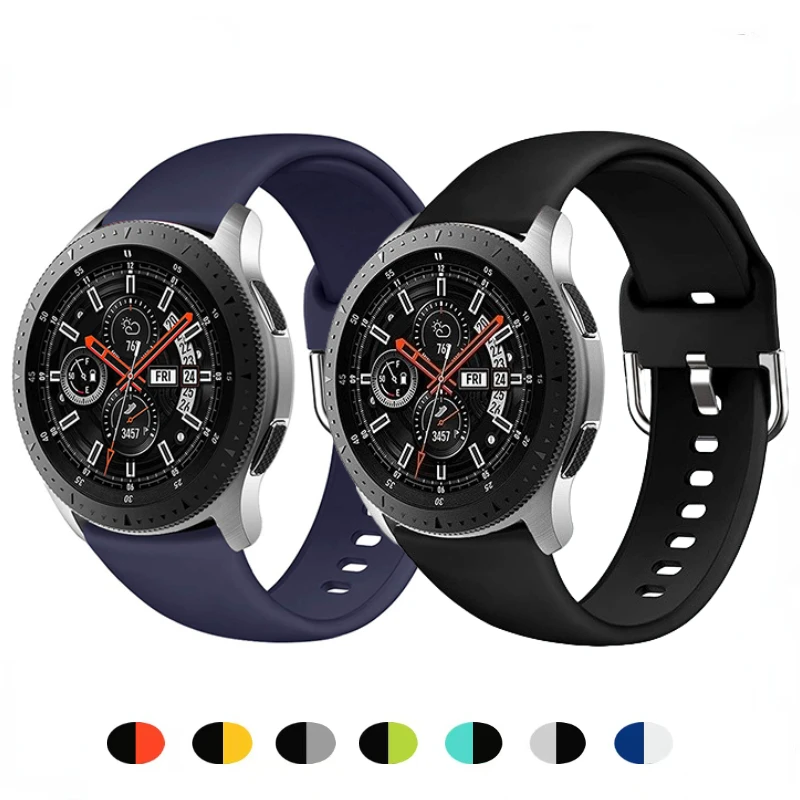 Силиконовый ремешок 22 мм 20 мм для Samsung Galaxy Watch 7 6 5 4 Active 2/Huawei Watch GT5-4-3 Спортивный браслет-браслет для Amazfit GTR