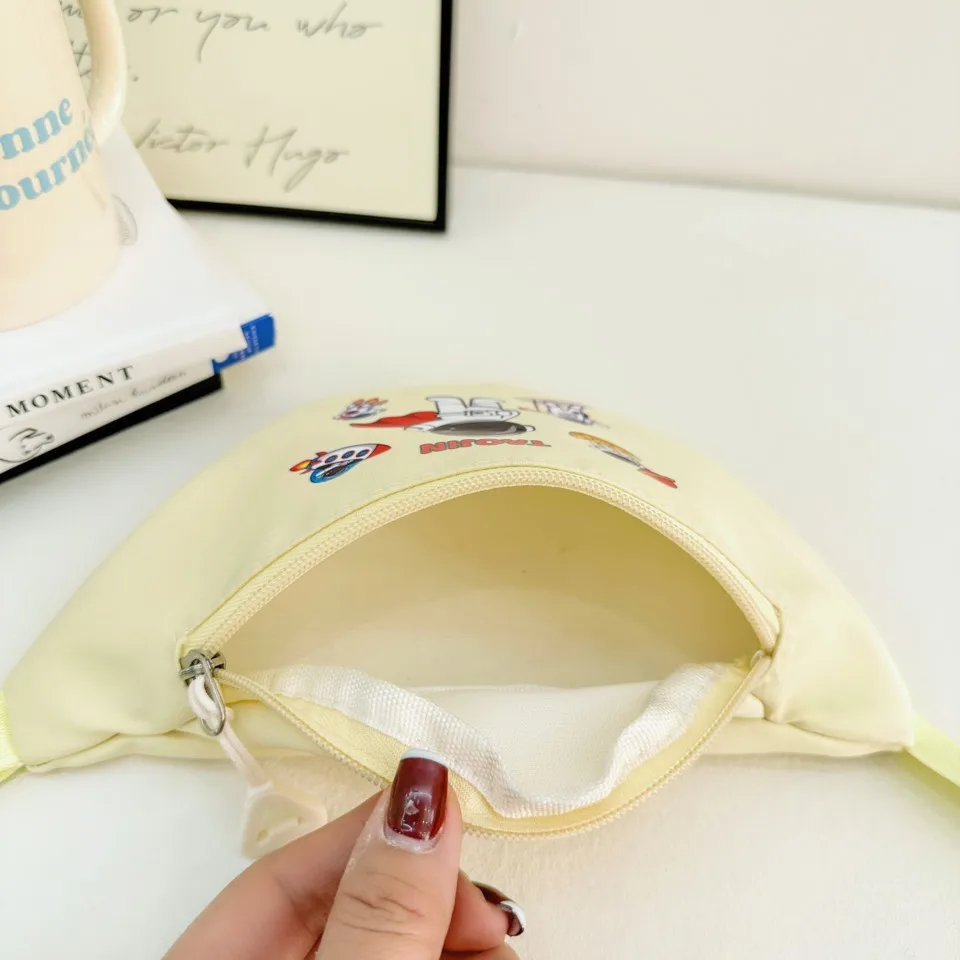 Bolsa de cintura no peito com estampa de astronauta elegante, design leve para uso ativo