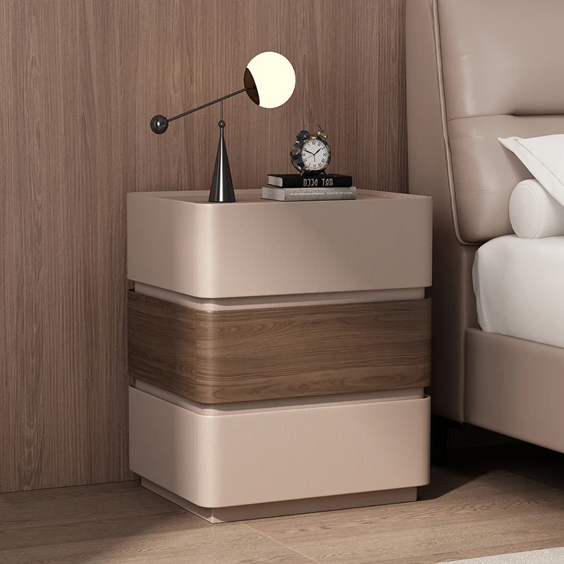 

Space Saving Nightstand Cream Style Aesthetic Luxury Bedside Tables Design Minimalist Mesitas De Noche Bedroom Furniture