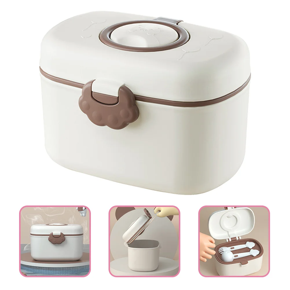1 Juego de contenedor de fórmula para bebé, dispensador portátil de leche en polvo a prueba de fugas, almacenamiento de alimentos para bebés, dispensador de fórmula de viaje compacto