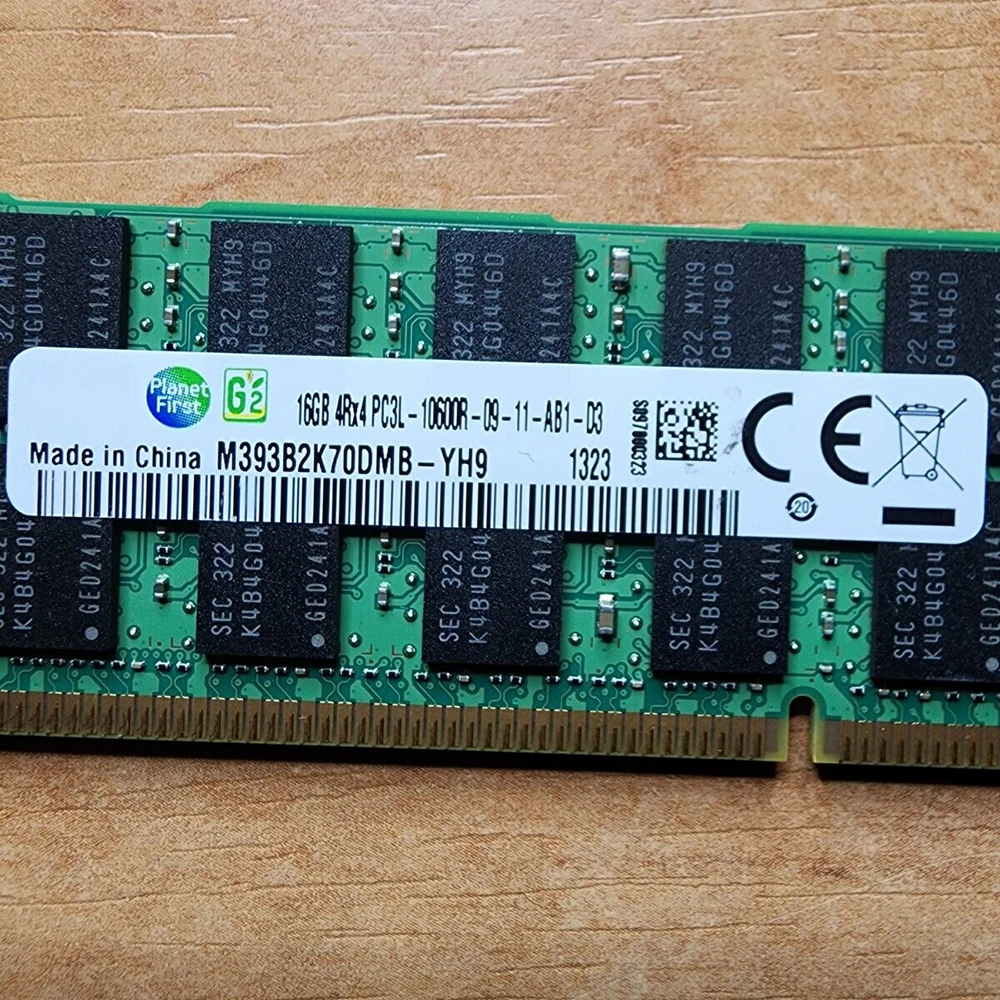 

For Samsung RAM M393B2K70DMB-YH9 16GB 16G 1333 DDR3L PC3L 4RX4 10600R REG ECC Server Memory