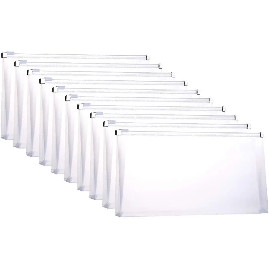 

Пластиковые конверты с застежкой-молнией 5 x 10, прозрачная папка-конверт из полиэстера для денежных квитанций, купоны, купюр, 10 упаковок