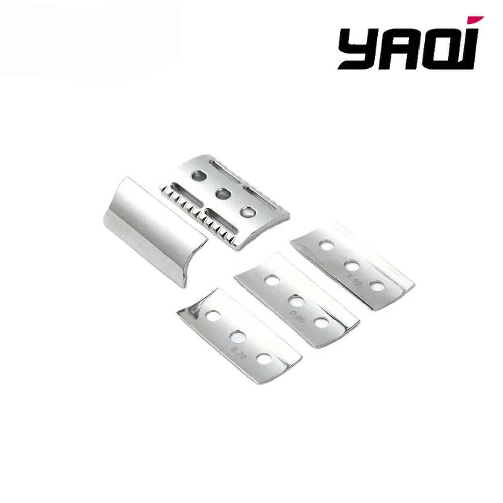 YAQI Trifecta Adjustable 316 Stainless Steel Polished  Collectibles Safety Razor Head with Different Blade Gaps