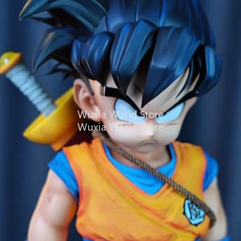 

Dragon Ball Son Gohan Carrying Sword Anime Surrounding Figure Q Version Cute Desktop Decoration Ornaments Best Gift for Children