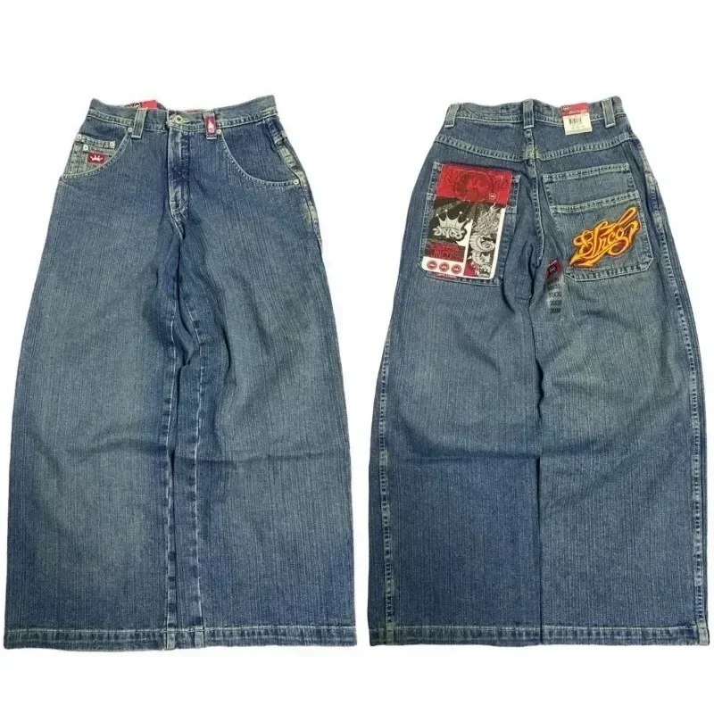 

Harajuku Y2K Men JNCO Baggy Jeans Hip Hop Embroidered high quality vintage jeans streetwear Goth men women Casual wide leg