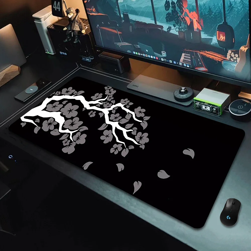 Gamer Sakura Mouse Pad Large Lock Edge Mousepads XXXL 900x400mm Non-slip Mouse Mat Big Deskmat Gaming Mousepad Keyboard Mat