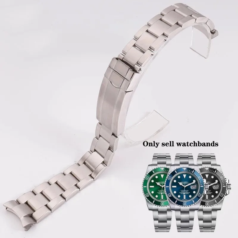 904 Stainless Steel Watch Bracelet For Rolex DAYTONA GMT SUBMARINER Watch Accessories Metal Watch Strap 20mm 21mm