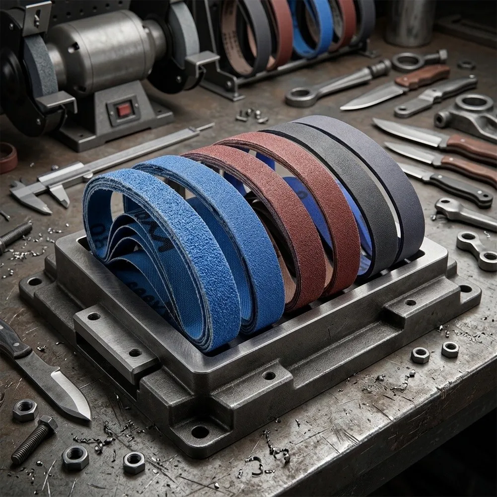 Abrasive Belt Kit 30 Piece Set for Point Grinding of Metal and Non Metallic Materials Smooth and Wave Free Finish