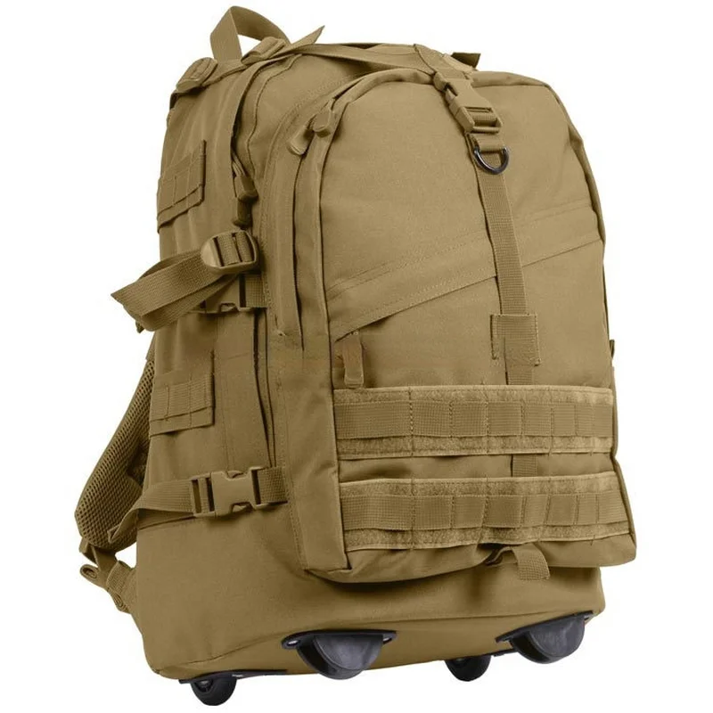 waterproof outdoor tactical luggage trolley backpack bag for adult