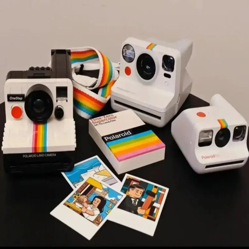 2025 جديد الإبداعية Sx-70 كاميرا بولارويد نموذج 21345-كتل زخرفة زخرفة مكتب حلية هدية عيد ميلاد للأطفال الكبار