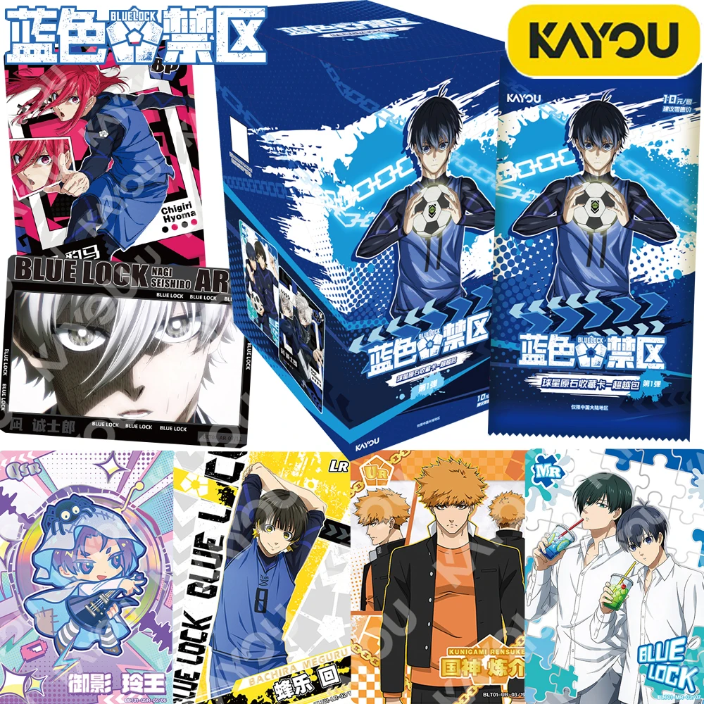

Original KAYOU Blue Lock Collection Cards Isagi Yoichi Nagi Seishiro SR QR UR Anime Personality Character Portrait Card Toy Gift
