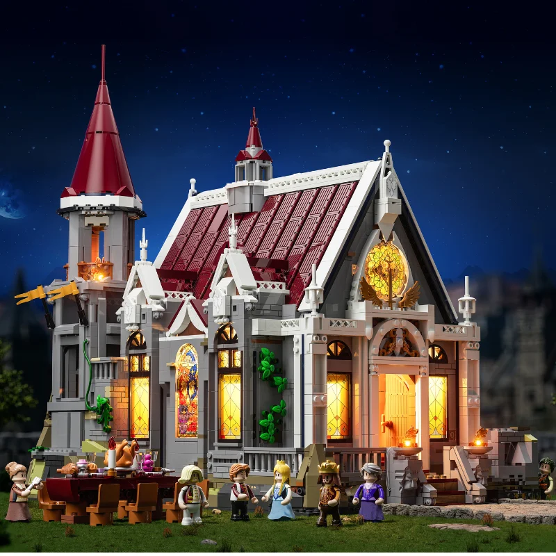 

Lumibricks Medieval Series King's Banquet Hall Building Blocks Large Building Models Street View Ornaments Toys Gifts