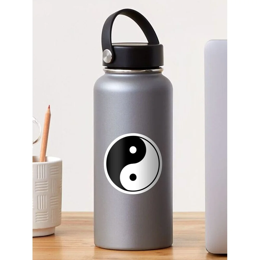 Asian Yin Yang Symbol Sticker for Laptop Decor Bedroom Car Cute Cartoon Art Fashionable Public Suitcase