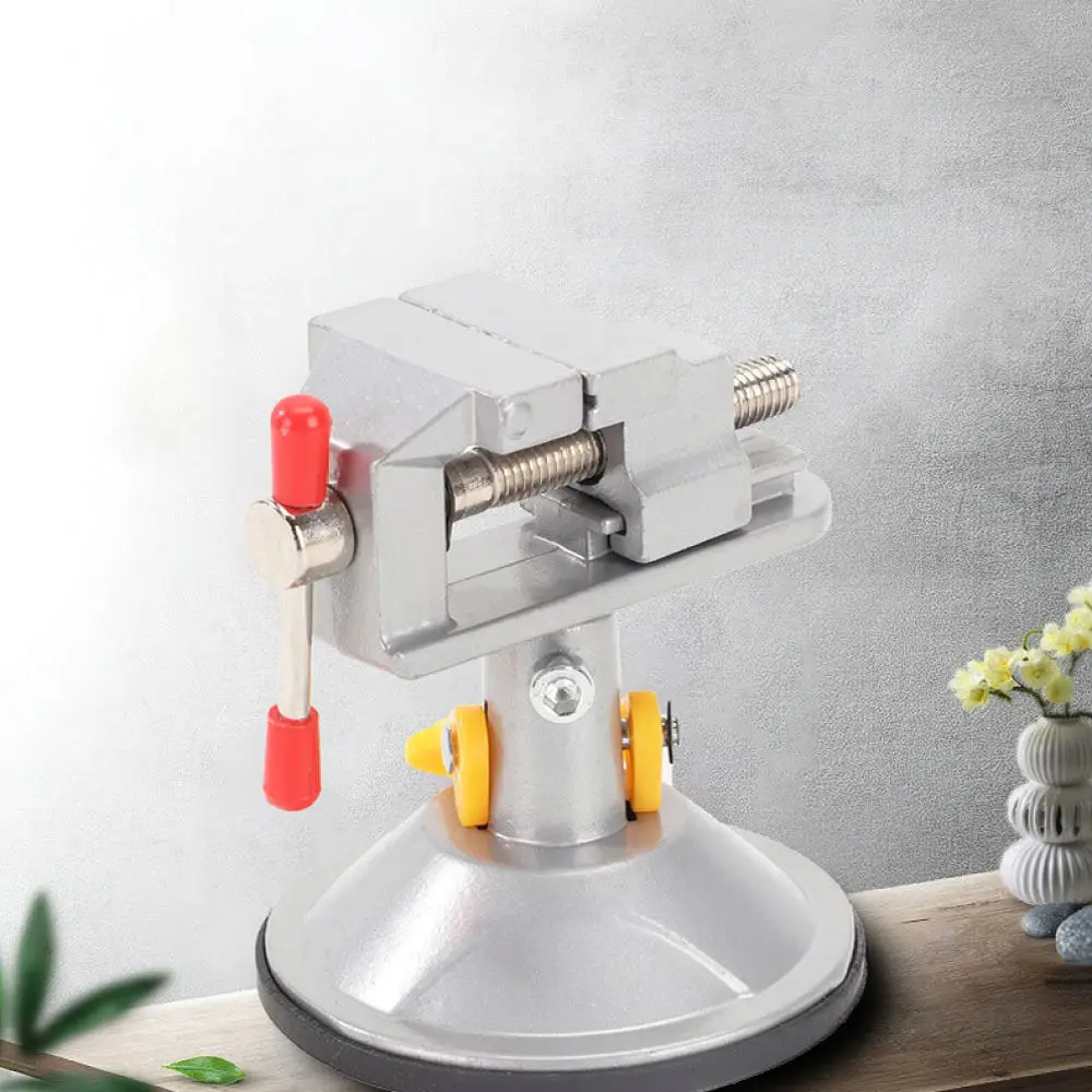Adjustable Table Vise Vacuum Base Clamp Lightweight Aluminum Alloy Vise For DIY Handcraft Hobbyist Repairing Work Bench