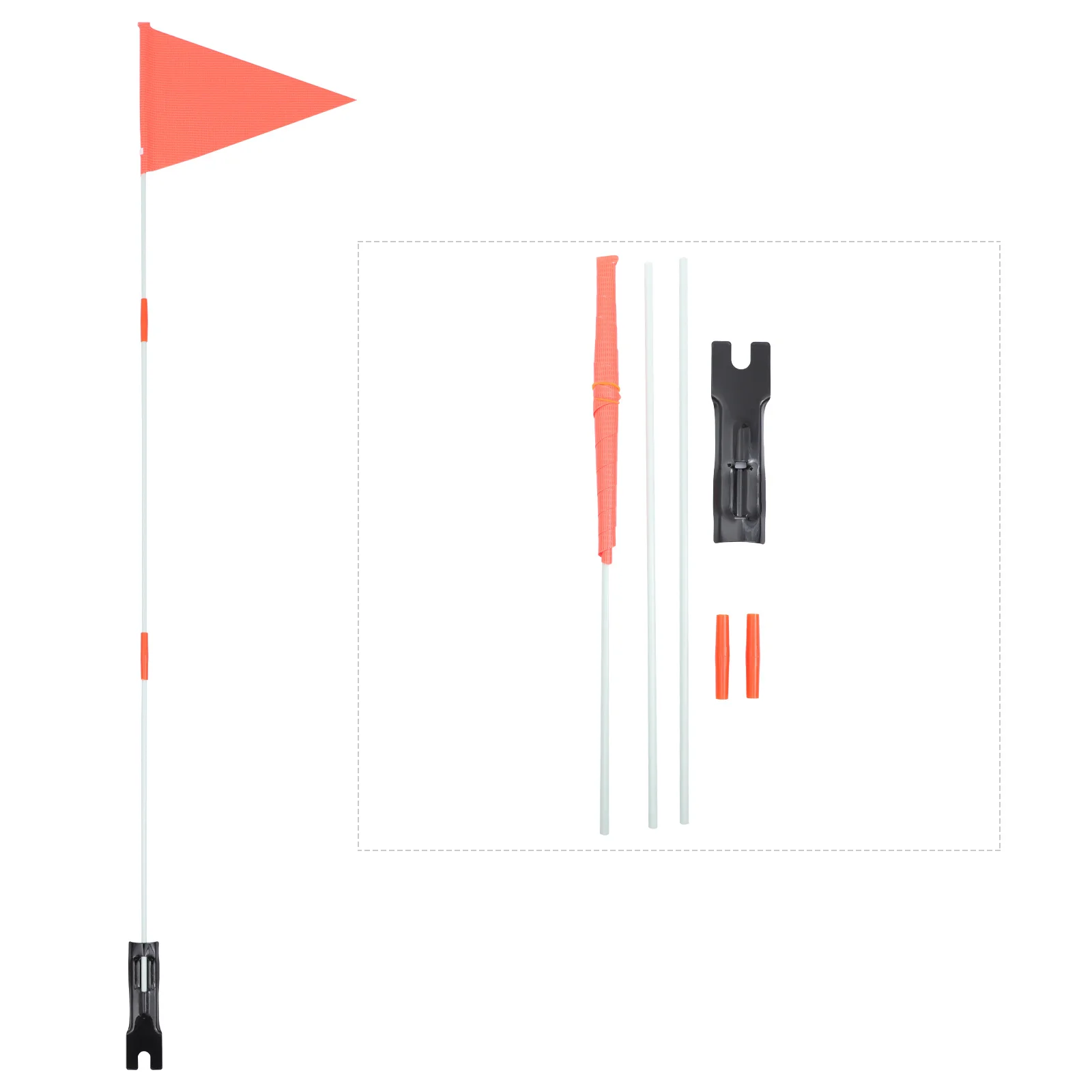 

2 set Bike Flag Accessories High Visibility Double Sided Safety Flag For Adults Heavy Duty Cycling Warning Pennant