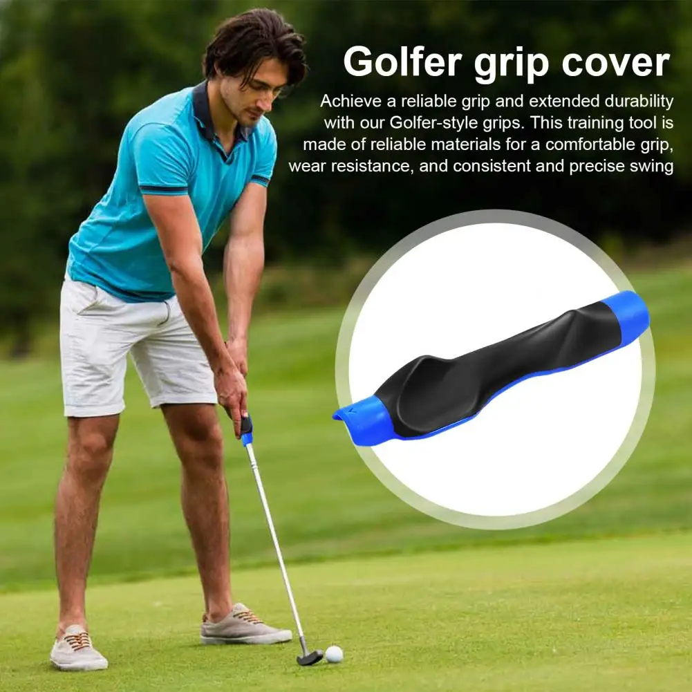 Golf Grip Covers Comfortable Golf Training Aid Golf Grip Trainer Attachment for Beginners Improve Hand Positioning Swing