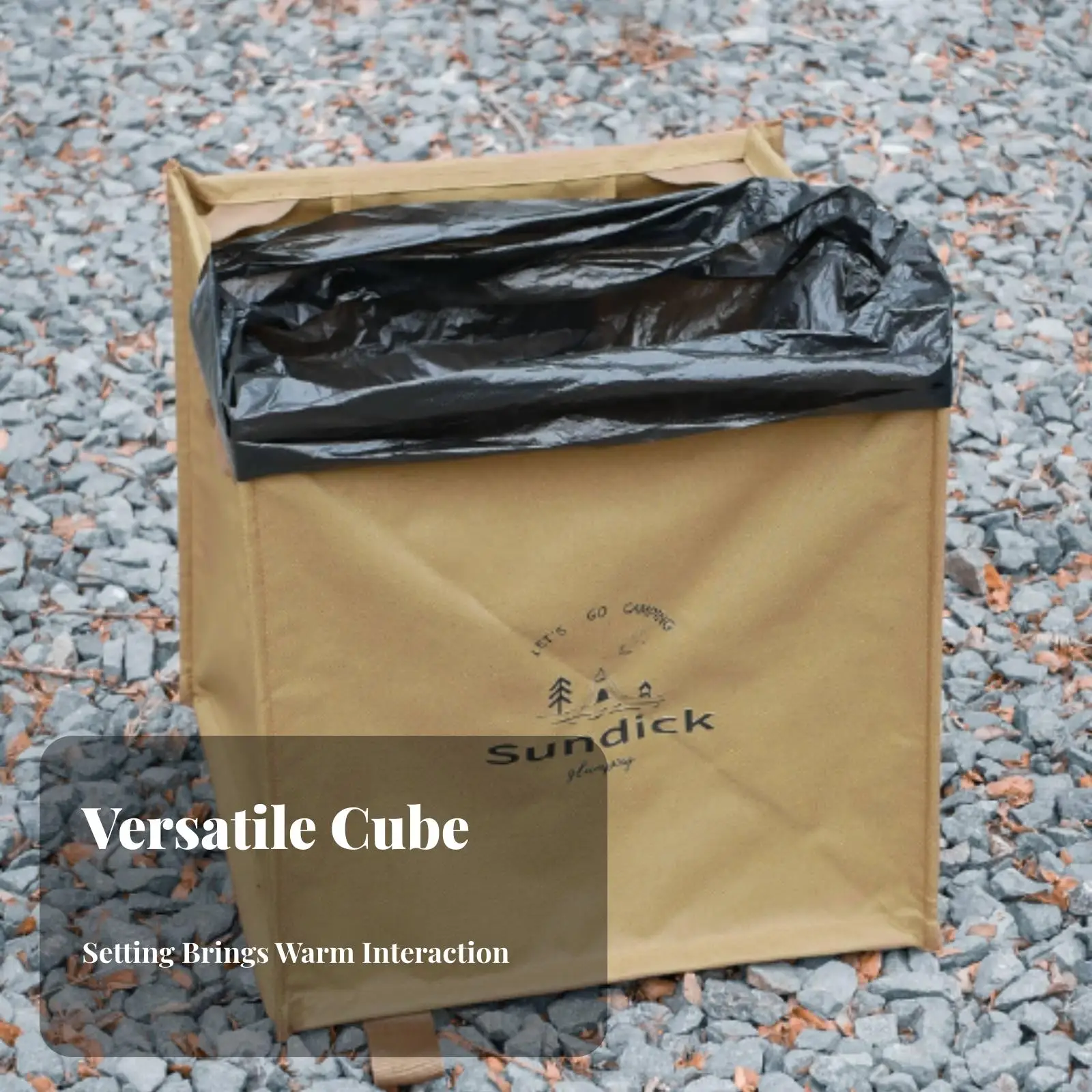 Camping Garbage Can Robust Foldable Trash Bin Outdoor Trash Bin Space-Saving Tear-Resistant for Campers, Campsite, Picnics