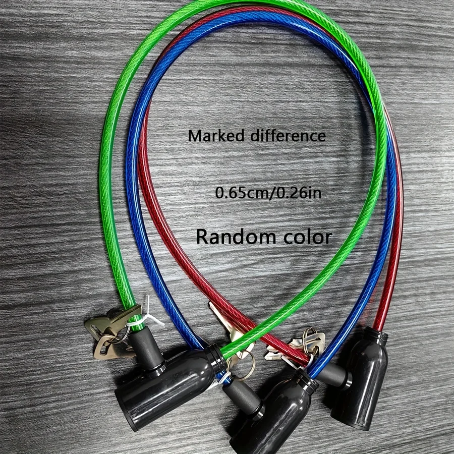 قفل دراجة بلون عشوائي، قفل مضاد للسرقة، قفل الدراجة الكهربائية، قفل سلك فولاذي، قفل الدراجة، ملحقات الدراجة الجبلية #5