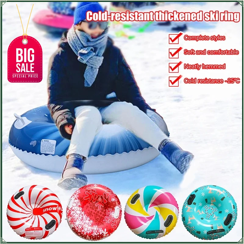 Hot Selling Items Winter Outdoor Sports Equipment for Family Activities Adult Inflatable Snow Tube Thickened Heavy-Duty Sled
