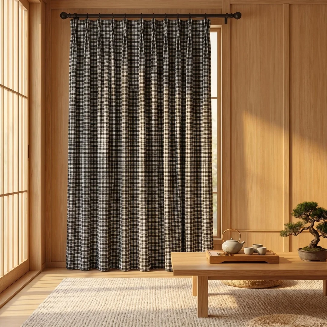 

Luxurious and simple chenille mottled jacquard gray-brown curtains bedroom living room French window