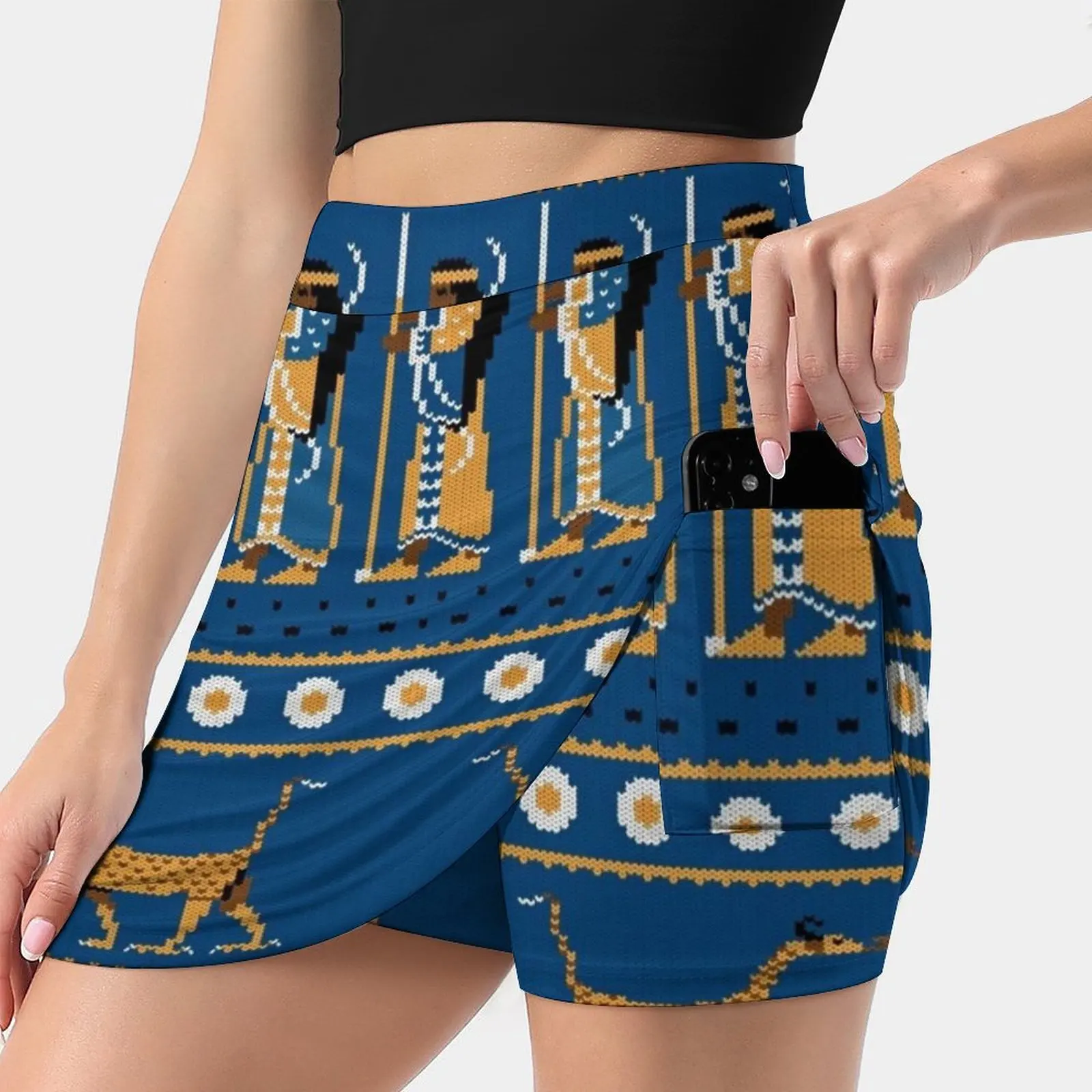 Ancient Knits-Babylon Women's skirt Mini Skirts A Line Skirt With Hide Pocket Knit Winter Holiday Sweater Jumper Ancient