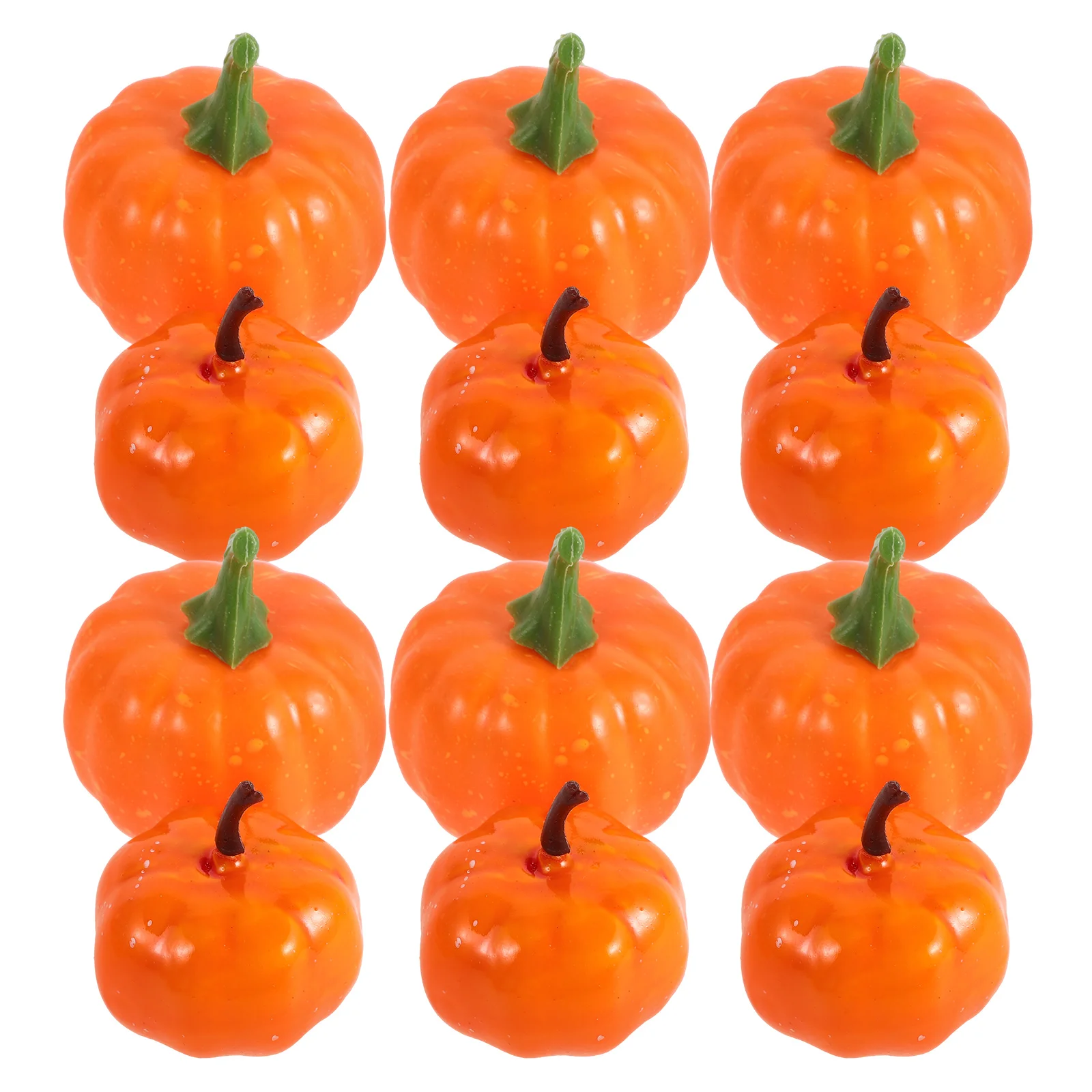 

12 Pcs Artificial Pumpkin Decorations Eco Friendly Halloween Props Simulation Photography Festive Room Decor