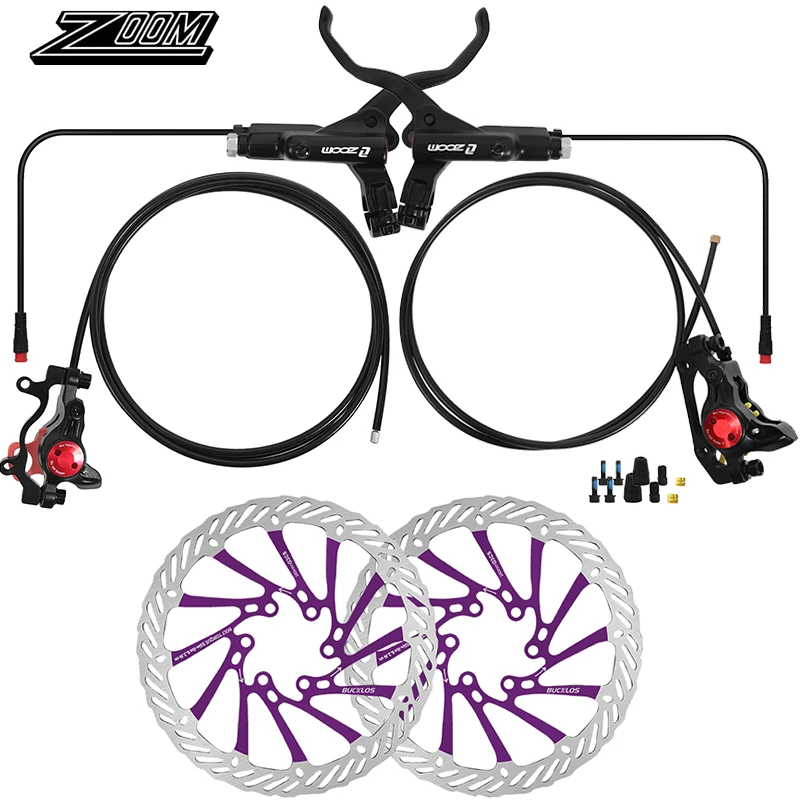 ZOOM HB-775E Elektrische Fiets Schijfrem Set 1100/1850mm E-Bike Hydraulische Remmen Set Elektrische Scooter Hydraulische Schijfrem