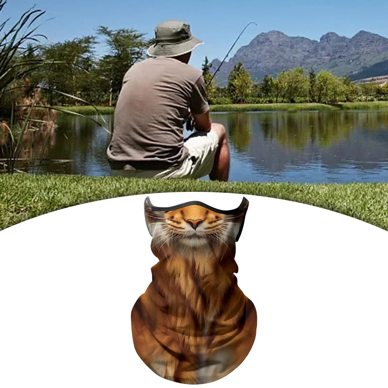 Cooling Neck Gaiter Breathable Earloop Face Scarf Sun Protection Mask for Unisex Adults Outdoor Running Hiking