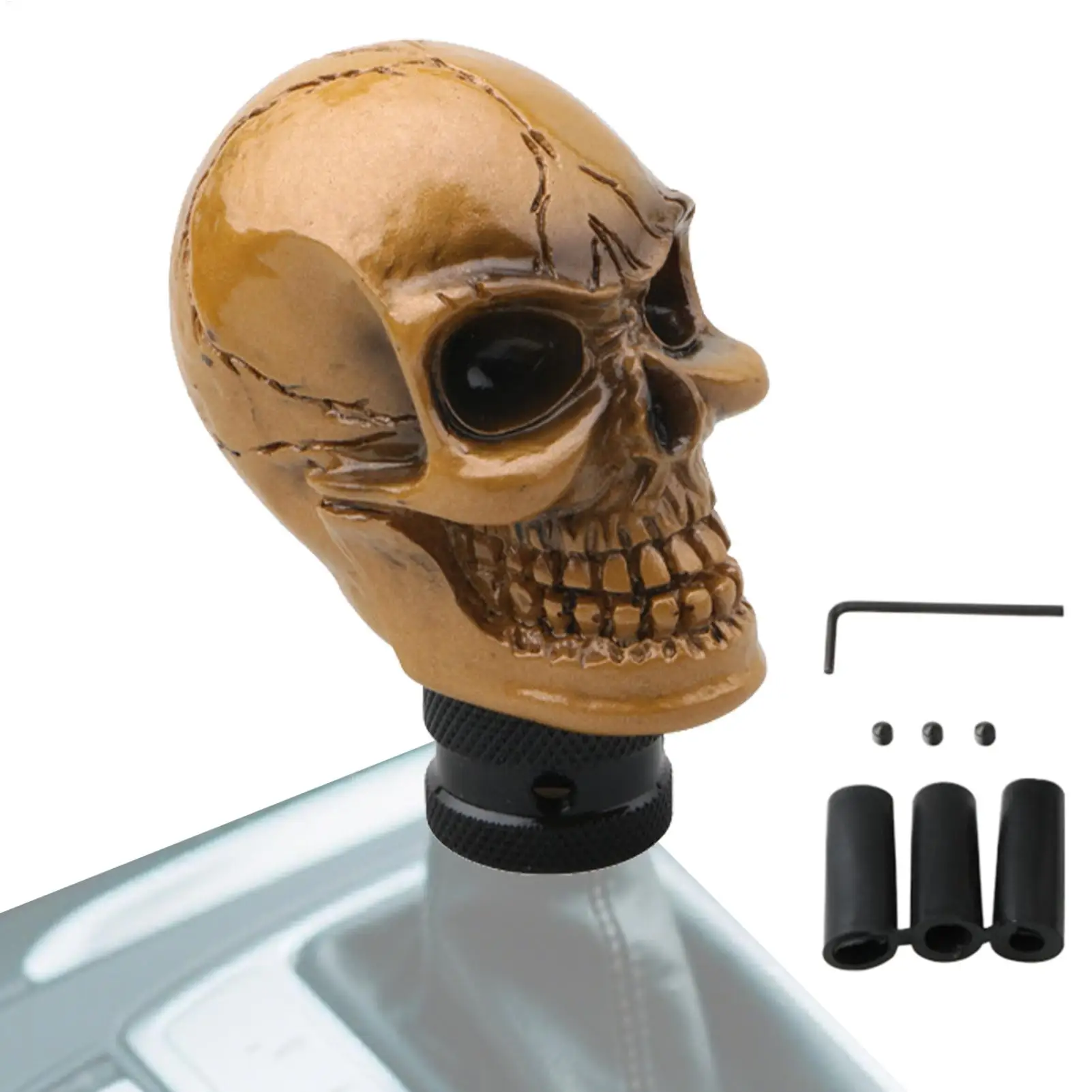 

Skull Style Car Shift Knob Skull-Shaped Automatic Gear Shift Knob Resin Auto Stick Shift Handle Stick Car Interior Accessories