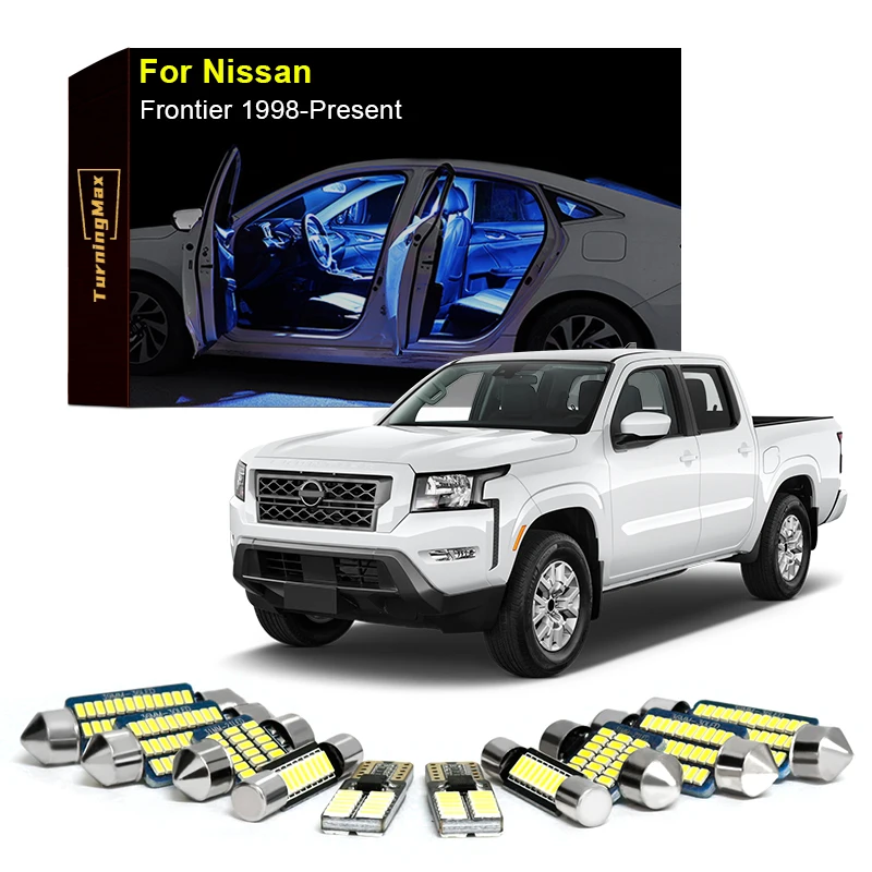 Canbus Interior Lighting LED Bulbs Kit Package For Nissan Frontier 1998-Now Trunk Dome Map Lights Indoor Lamps Car Accessories