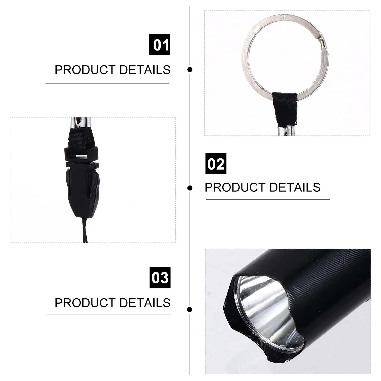 2Pcs Mini LED Flashlight Aluminium Alloy Portable Small Outdoor Torch Waterproof for Camping Hiking Backpacking