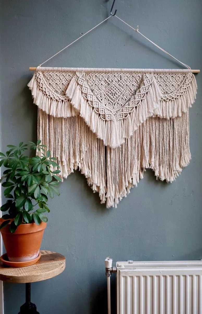 Electric meter shelter box B & B living room bedroom wall cotton rope braided model room Yu Su