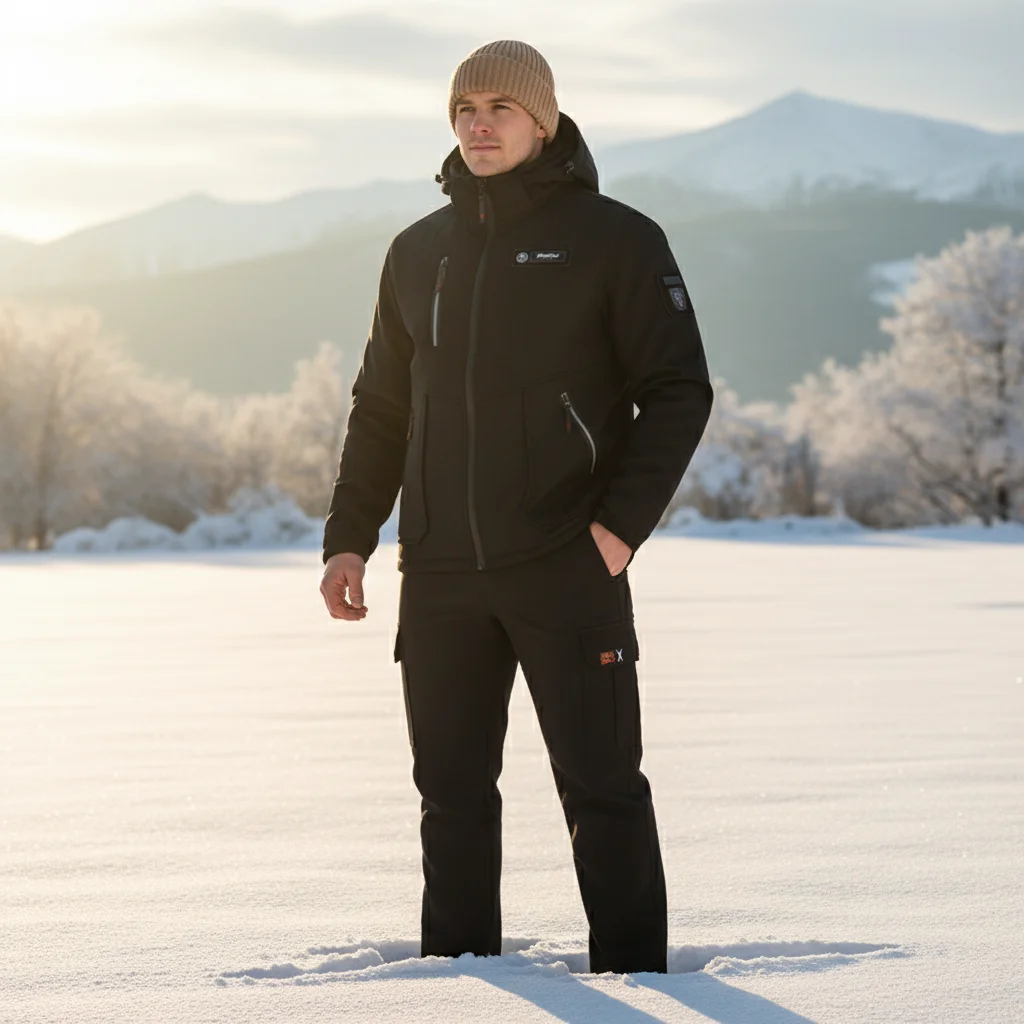 Winter Mens Mountain Ski Warm Sets Men Fleece Windbreaker Work Suits Mens Thermal Waterproof Tactical Tracksuit Coats Clothing