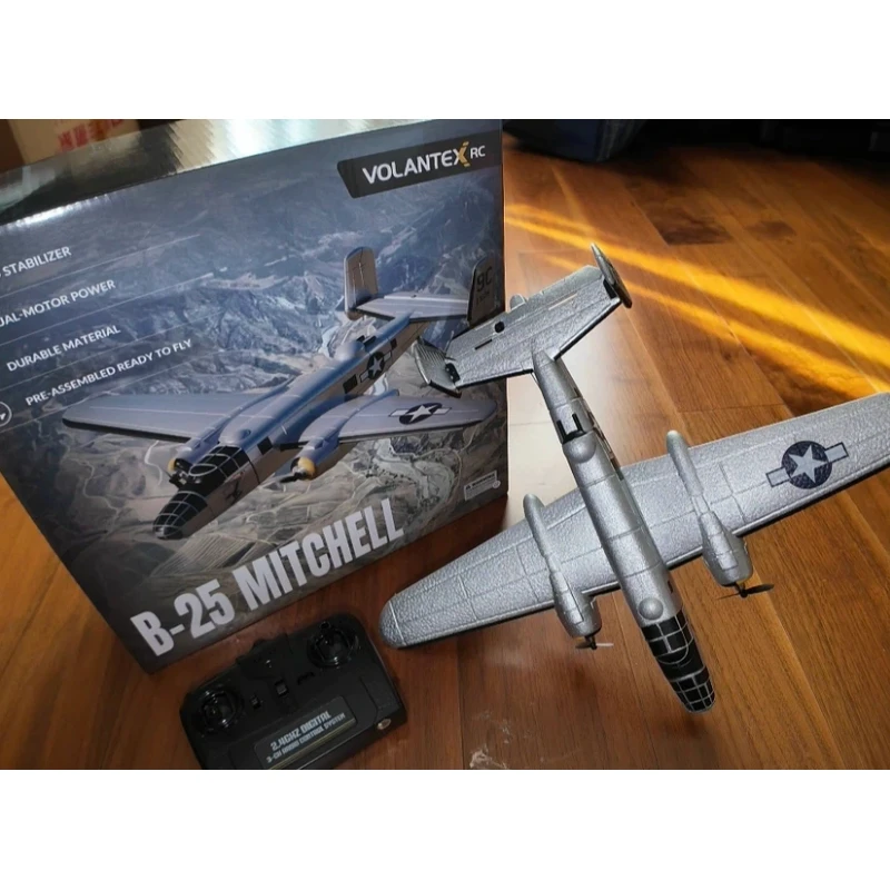 Volantex B25 Mitchell Bomber Remote Control Rc Fixed Wing 3 Channel Dual Motor Foam Airplane With Xpilot Stabilization System view 6