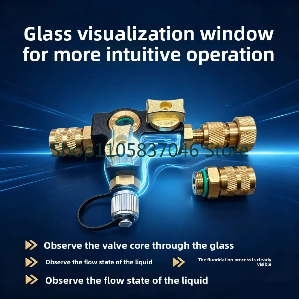 General air conditioner dual switch visual window fluorine and core dual-use tool, boutique leak refrigerant plate hand for