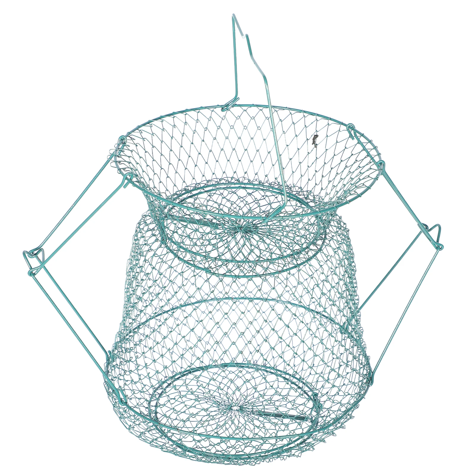 

Stainless Steel Crab Basket Foldable Fishing Net Diving Cage Portable Fish Storage -Resistant Mesh Fish Basket