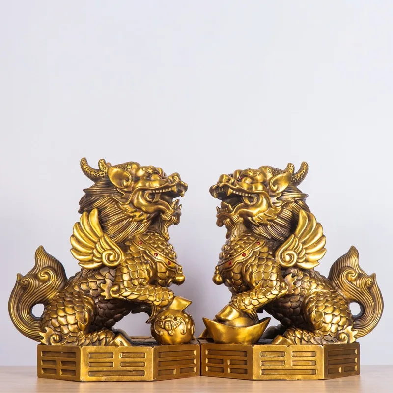 Wholesale Ware: Ornaments, - Fortune , Bronze Eight-Trigram Qilin