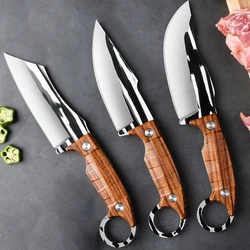 3pcs seiko kitchen knife, stainless steel hand forged high hardness knife professional cutting meat, cutting fruit, boning knife