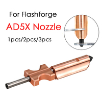 Nozzle For Flashforge AD5X New Version Upgraded Bimetallic Hardened Steel Nozzles 0.2/0.4/0.6/0.8mm 3D Printer Replacement Parts