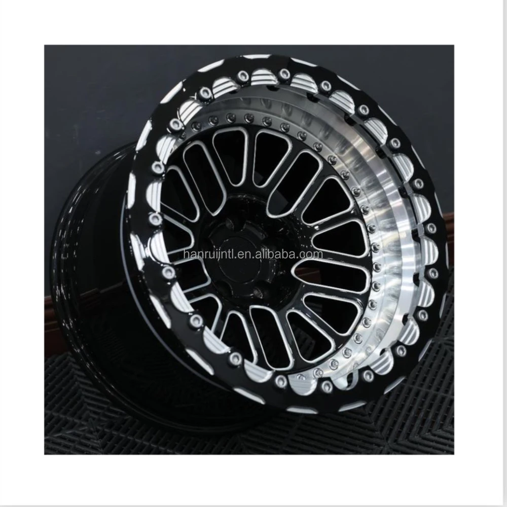 2 3 Piece Forged Alloy Drag Racing Car Concave Wheel Beadlock 5x114.3 5x130 5x120 5x112 15 16 17 18 20 Inch Rim For Gtr Bmw