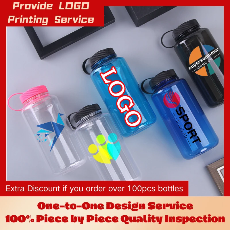 

DIY LOGO Water Bottles 1L OEM Customization Outdoor Sports Water Cups Travel Mug for Company Party Meeting As Gifts Wholesale